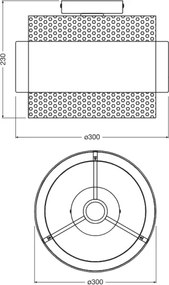 Osram - Plafoniera DECOR HORNET 1xE27/10W/230V Ø 30 cm nero/oro