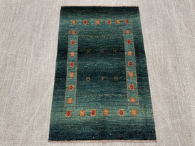 Loribaft Tappeto 130 x 80 Verde (Iran) Annodato A Mano