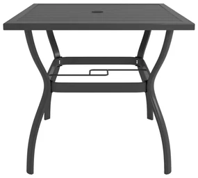 Tavolo da giardino antracite 81,5x81,5x72 cm in acciaio