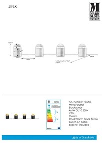 Markslöjd 107203 - Lampada da tavolo di cristallo JINX 4xGU10/6W/230V