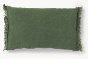 Copricuscino in lino con frange Luana