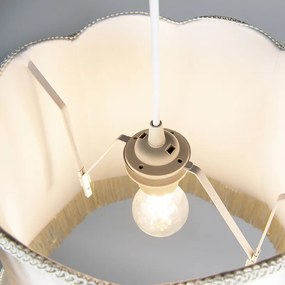 Set di 4 lampade a sospensione retrò crema 45 cm - Granny