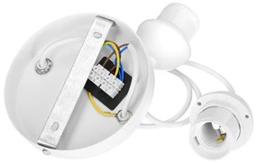 Lampadario a cavo BOHO 2xE27/60W/230V bianco/iuta