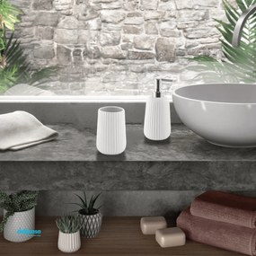 Gedy "Marika" Set Accessori Da Bagno 2 Pezzi Finitura Bianco