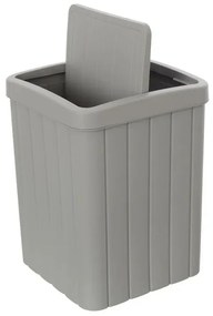 Pattumiera bagno grigia in plastica 10 lt con coperchio basculante Buzz