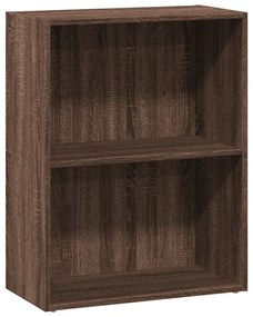 Libreria rovere marrone 60x30x77 cm in legno multistrato