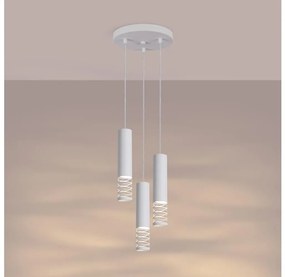 Sollux SL.1689 - Lampadario a sospensione con filo LAMI 3xGU10/10W/230V bianco