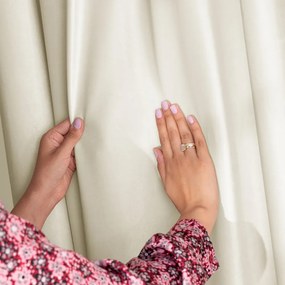 Tenda parzialmente oscurante color crema in velluto 140x245 cm Pleat – Restilo