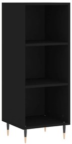 Credenza nera 34,5x32,5x90 cm in legno multistrato