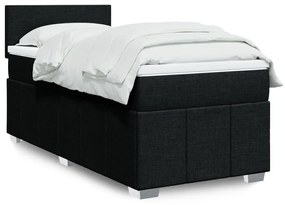 Giroletto A Molle Con Materasso Nero 100x200 Cm İn Tessuto /