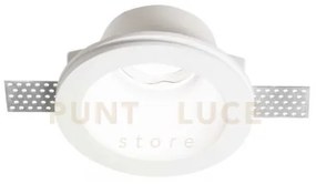 Samba round faretto da incasso 1 luce attacco gu10 d.12cm in gesso ...