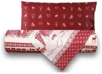 Parure copripiumino 1 piazza e mezza Country bordeaux