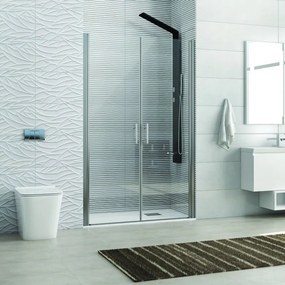 Kamalu - Box doccia 85-90cm doppio battente finitura cromo | KS2800 Saloon