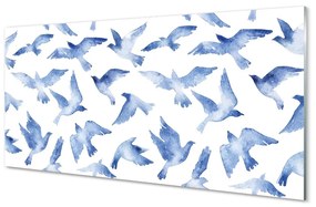 Quadro in vetro Uccelli dipinti 100x50 cm
