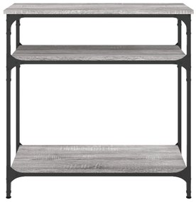 Tavolino consolle grigio sonoma 75x29x75cm in legno multistrato