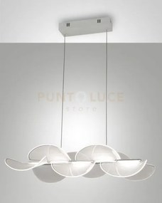 Sylvie lampadario a sospensione bianca l.58x37cm a led 3000k - 30w ...