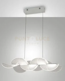 Sylvie lampadario a sospensione bianca l.58x37cm a led 3000k - 30w ...