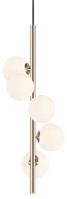 Zuma Line P0574-05E-F7AA - Lampadario a sospensione con filo ARCTURUS 5xG9/4W/230V oro
