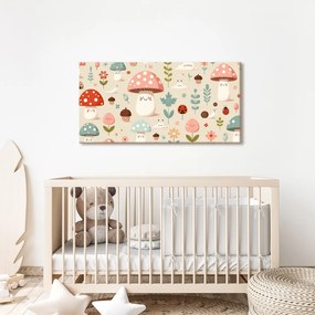 Quadro su tela – Favola del bosco con funghetti