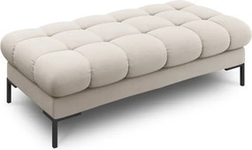 Panca imbottita Bali in tessuto strutturato con gambe nere - L133cm