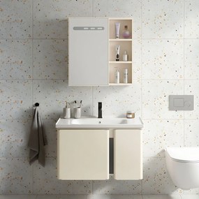 Set di mobili da bagno con lavabo Tula 60cm Beige
