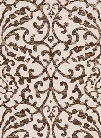 Nina Campbell Carta da parati Brideshead - Charcoal/ Ivory