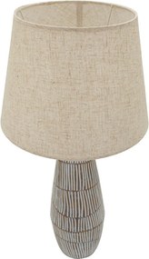 Lampada da tavolo color crema con paralume in tessuto (altezza totale 69,5 cm) Hanoi – Mauro Ferretti