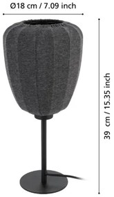 Eglo 43946 - Lampada da tavolo BARLASTON 1xE27/40W/230V