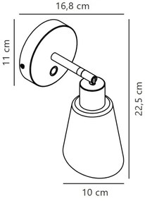 Nordlux - Faretto da parete MOLLI 1xE14/25W/230V