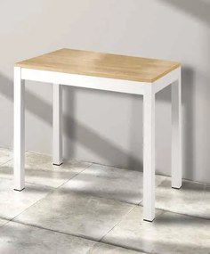 Tavolo consolle da pranzo allungabile moderna bicolore 50x90 cm