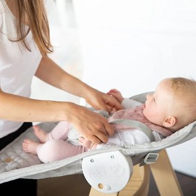 Seggiolone grigio chiaro/di colore naturale Style Born Up 2in1 – Roba