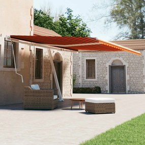 Tenda Da Sole Autoportante Manuale 600x300cm Arancione Marrone /