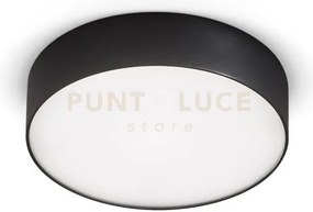 Gpl270c- plafoniera in alluminio nera a led 3000k 1200lm 16w d.17,5cm
