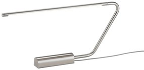 Lampada da tavolo LED argentata (altezza totale 33 cm) Olea – Trio Select