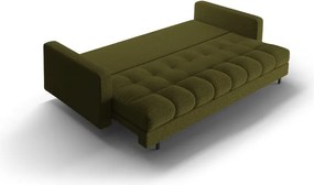 Divano verde allungabile/con contenitore con rivestimento in bouclé 222 cm Bali – Cosmopolitan Design