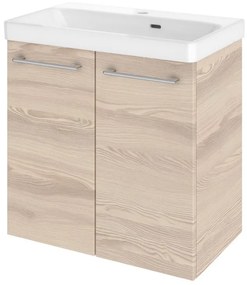 Mobile da bagno sotto lavabo SENSEA Remix marrone opaco L 60 x H 57.7 x P 33 cm 2 ante, lavabo non incluso