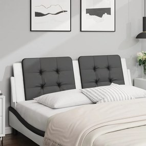 Cuscino Testiera Nero E Bianco 160 Cm İn Similpelle /