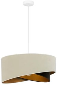 Brilagi - Lampadario LED a sospensione con filo LYRA 1xE27/15W/230V color crema/nero/oro