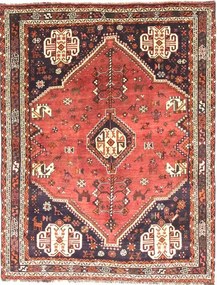Gashghai Tappeto 160 x 200 Rosso (Iran) Annodato A Mano