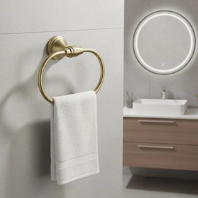 Appendiabiti da bagno RING 16101 Aristo Brushed Gold