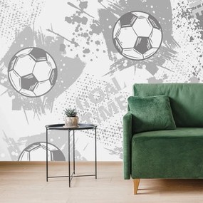 Carta da parati – Pallone da Calcio in Grigio