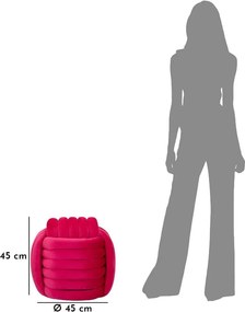 Poggiapiedi in velluto rosa Softy - Mauro Ferretti