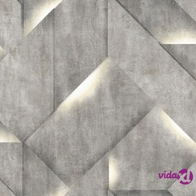 DUTCH WALLCOVERINGS Carta da Parati Onyx Grigio Scuro