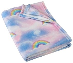 Coperta per bambini blu e rosa in micropile 130x170 cm Candy Unicorn – Catherine Lansfield