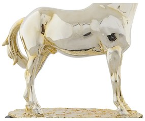 Statua Decorativa DKD Home Decor Cavallo Nero Dorato Resina (30 x 11,5 x 26 cm)
