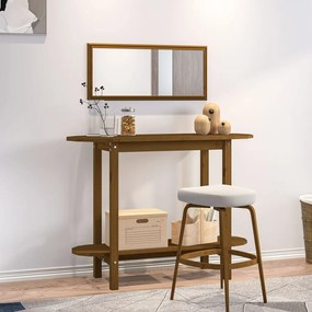 Tavolo Consolle Ambra 110x40x80 Cm İn Legno Massello Di Pino /