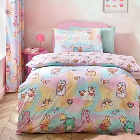 Biancheria da letto per bambini rosa per letto singolo 135x200 cm Forever Together – Catherine Lansfield