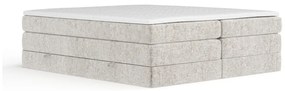Letto boxspring beige con contenitore/senza testiera 140x200 cm Juniper – Maison de Rêve