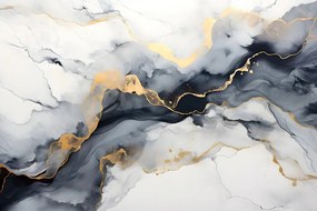 Carta da parati – Imitazione marmo grigio
