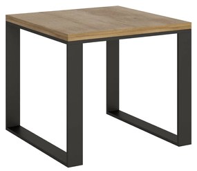 Tavolo apribile Tecno Libra con telaio Antracite, dimensioni 90x90/180 cm e 90x120/240 cm, 90x90/180 cm / Quercia Natura